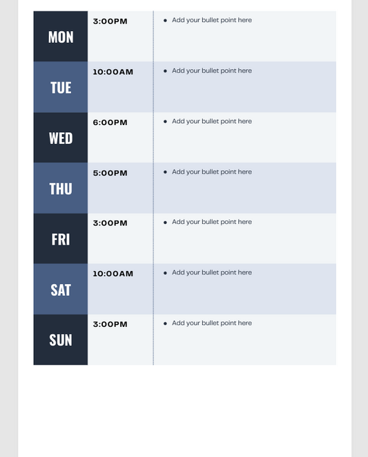 WEEKLY PLANNER