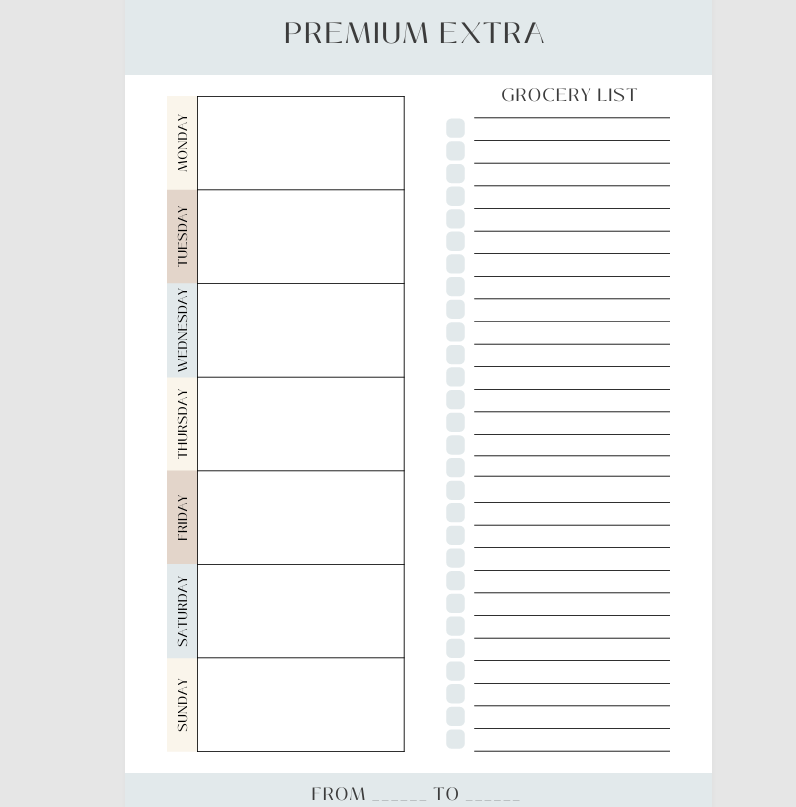 WEEKLY PLANNER PLATINUM